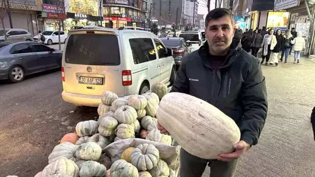 Hakkari'de Kışın Vazgeçilmezi Bal Kabakları Tezgahlarda