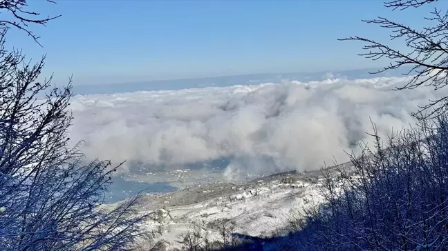 Düzce'nin Yüksek Kesimlerinde Kar Yağışı