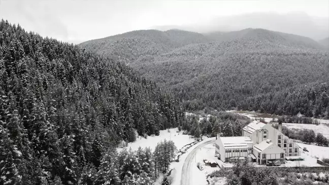 Ilgaz Dağı'nın Büyüleyici Kış Manzarası Havadan Görüntülendi