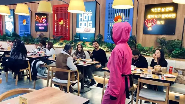 Ankara'da 'Squid Game' Temalı Kore Restoranı Açıldı