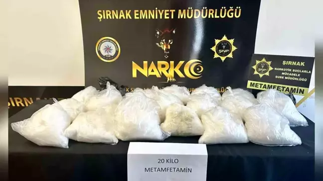 Cizre'de 20 Kilogram Metamfetamin Ele Geçirildi