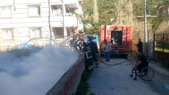 Hatay'da Ev Bahçesinde Yangın Çıktı