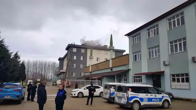 Samsun'da Pansiyon Bacasında Yangın Çıktı