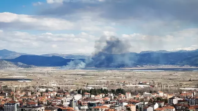 Burdur Gölhisar'da Sazlık Alanında Yangın Kontrol Altına Alındı