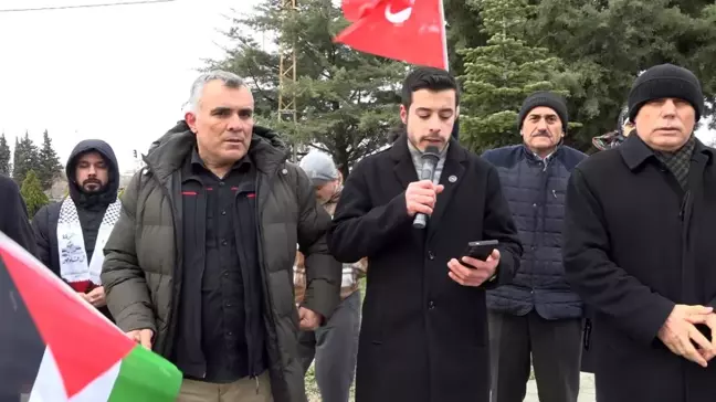 İsrail'in Gazze'ye yönelik saldırıları Kırklareli'nde protesto edildi