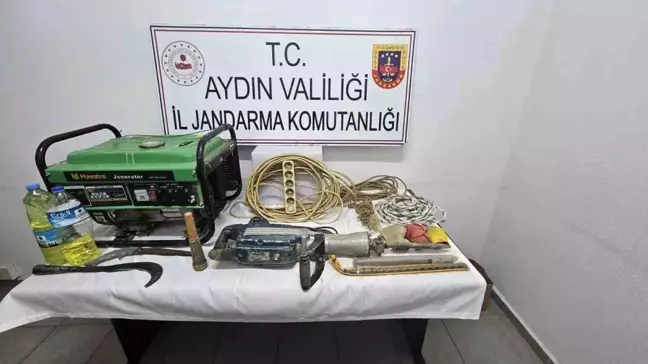 Aydın'da Kaçak Kazı Yapan 8 Şüpheli Suçüstü Yakalandı