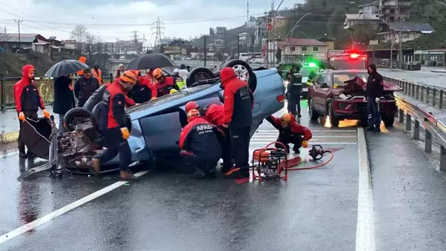 Rize'de Otomobil-Cip Çarpışması: 1 Ölü