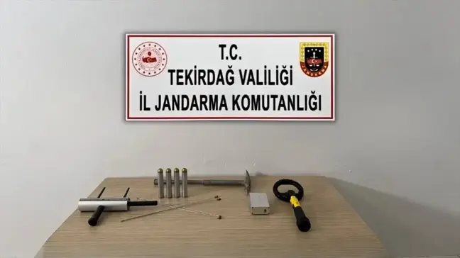Tekirdağ'da Kaçak Kazı Yapan 4 Şüpheli Suçüstü Yakalandı