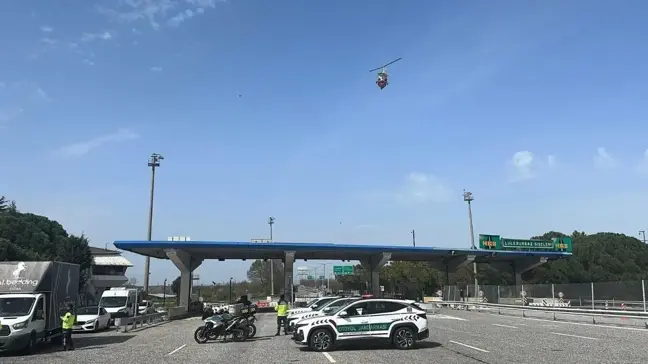 Kırklareli'nde Cayrokopter ile Havadan Trafik Denetimi