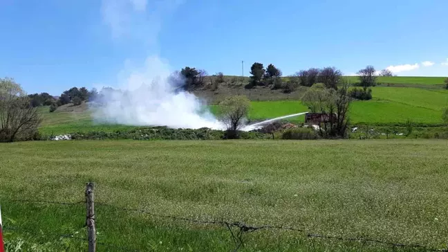 Mudurnu'da Çöplükte Yangın Çıktı