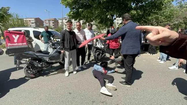Tekirdağ'da Ters Yönde Giden Motosiklet Kaza Yaptı