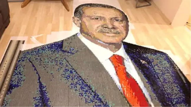 85 Bin 'Özel' Taşla Yaptığı Erdoğan Portresini Türkiye'ye Götürdü