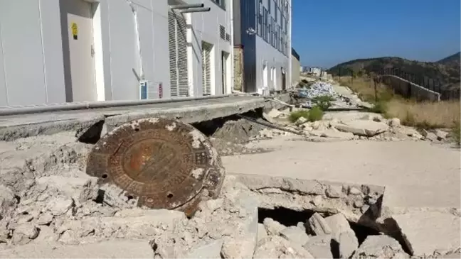 Bahçesinde çökme olan hastane geçici olarak taşınacak