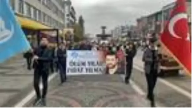 Edirne'de Ülkü Ocakları Fırat Çakıroğlu'nu andı