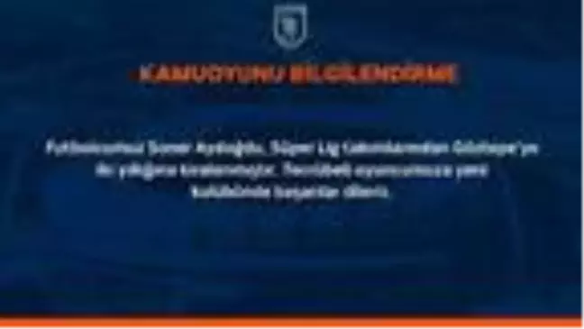 Başakşehir'de Soner Aydoğdu, Göztepe'ye kiralandı