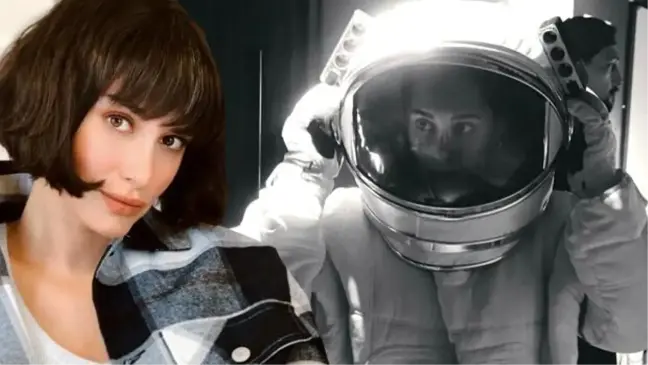 Hande Doğandemir, astronot kıyafeti giydi! 'Çıkış nerede?'