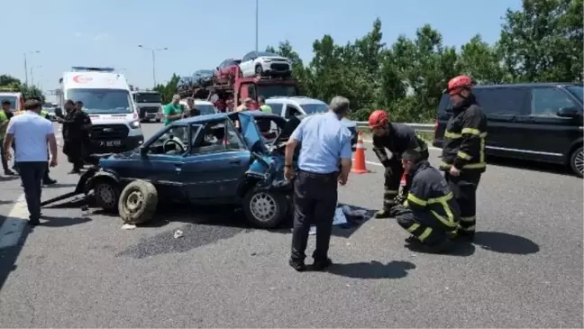 Anadolu Otoyolu'nda kaza: 4'ü çocuk 9 kişi yaralandı