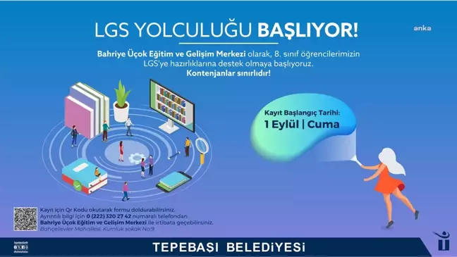 Tepebaşı Belediyesi Bahriye Üçok Eğitim ve Gelişim Merkezi LGS Öğrencilerine Destek Programı Açıyor