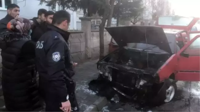 KARAMAN'da Otomobil Alev Aldı