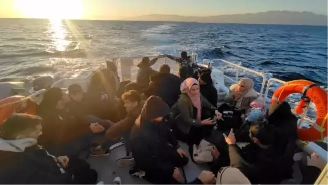 Bodrum Açıklarında 57 Kaçak Göçmen Yakalandı