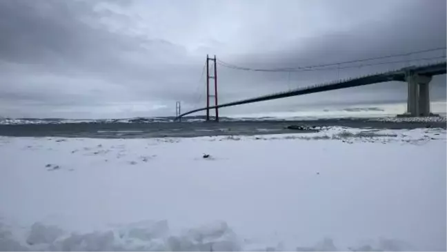 1915 Çanakkale Köprüsü'nde Kar Manzarası