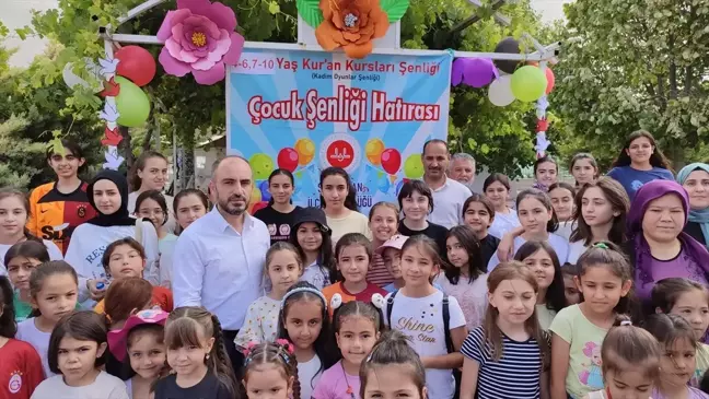 Sarıoğlan'da Kur'an kursu öğrencilerine çocuk şenliği düzenlendi