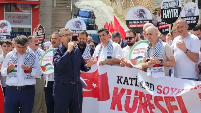 Artvin'de Hamas liderine suikast protesto edildi