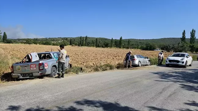 Çanakkale'de Orman Yangınına Havadan ve Karadan Müdahale