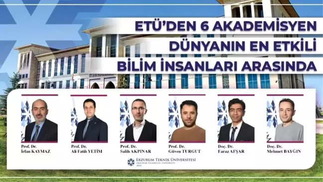 ETÜ'den 6 Bilim İnsanı Dünyanın En Etkili Bilim İnsanları Listesinde