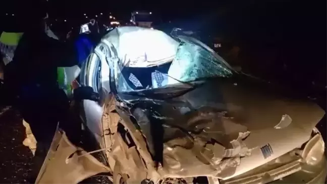 Elazığ'da otomobilin ineğe çarpması sonucu 3 kişi yaralandı