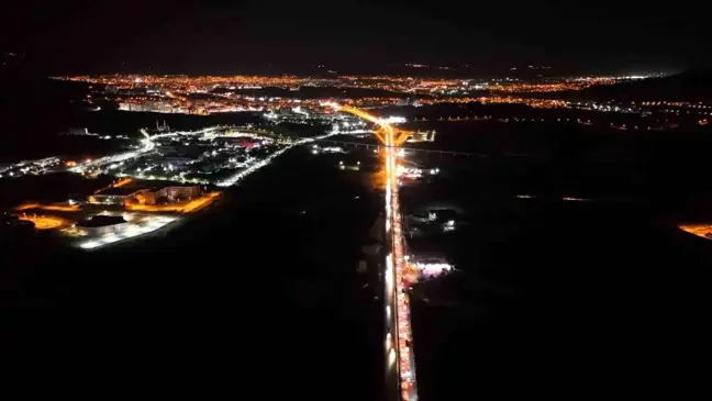 Kırıkkale'de Ara Tatil Trafiği Hava Görüntüleriyle Kamerada