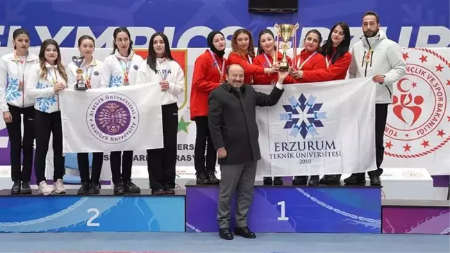 Erzurum Teknik Üniversitesi Curling Şampiyonası'nda İki Kupa Kazandı