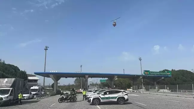 Kırklareli'de Cayrokopter ile Trafik Denetimi Yapıldı