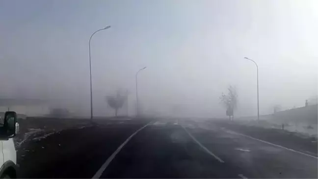 Tekman'da Yoğun Sis ve Soğuk Hava Trafiği Zorlaştırıyor