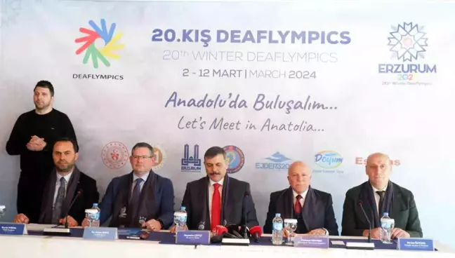Erzurum'da 20. İşitme Engelliler Kış Olimpiyatları Tanıtıldı