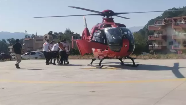 Marmaris'te Asfiksi Tedavisi Gören Kadın, Ambulans Helikopterle Ankara'ya Sevk Edildi