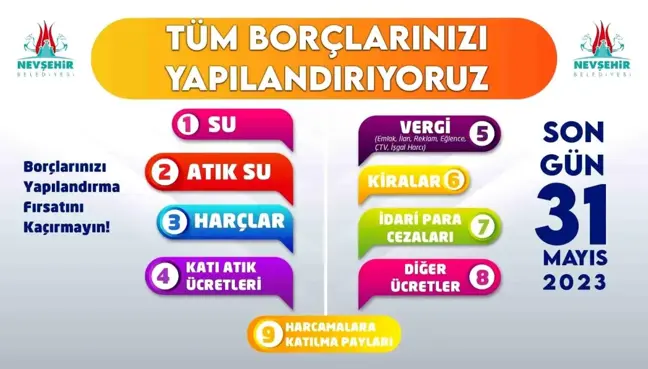 Nevşehir'de yapılandırma için son gün 31 Mayıs