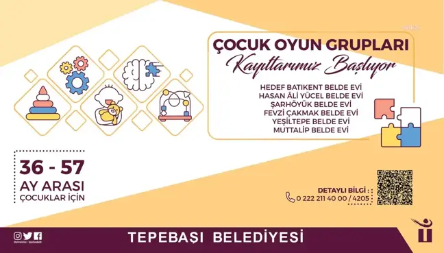 Tepebaşı Belediyesi Belde Evleri'nde Çocuk Oyun Grupları Kayıtları Başladı