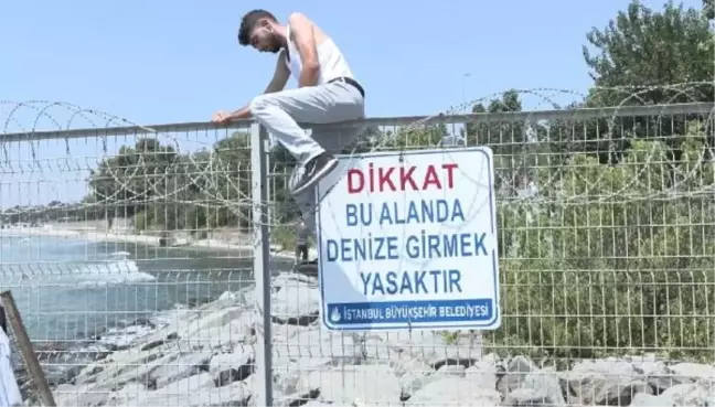 Güneş Plajı'nda Yasaklara Rağmen Denize Giriş