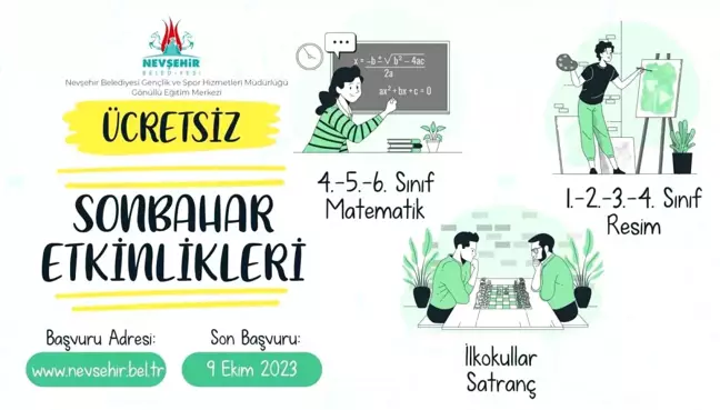 Nevşehir Belediyesi Gönüllü Eğitim Merkezi'nde Sonbahar Dönemi Etkinlikleri Başlıyor