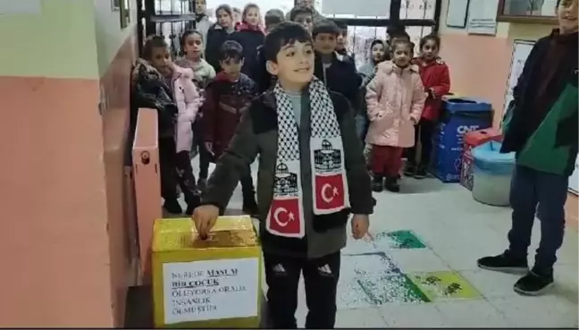 Mardinli öğrenciler Filistin'e yardım eli uzattı