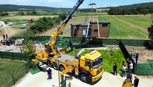 Edirne'de izinsiz yapılan 'tiny house'lar kaldırılıyor