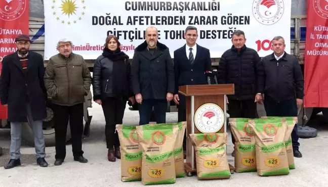 Kütahya'da Doğal Afetlerden Etkilenen Üreticilere Hububat Tohumu Desteği