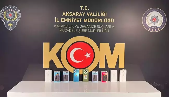 Aksaray'da Gümrük Kaçağı Elektronik Eşya ve Cep Telefonları Ele Geçirildi