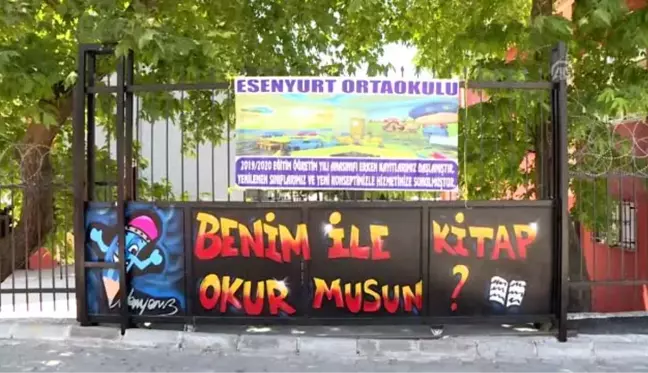 Esenyurt'un duvarları ve öğrencilerin hayatları grafitiyle renkleniyor