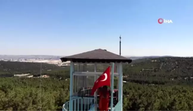 Gaziantep'in akciğerleri onlara emanet...Ormanlık alanlar havadan görüntülendi