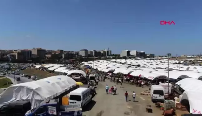 İSTANBUL- KURBAN PAZARINDA AREFE GÜNÜ HAREKETLİLİĞİ 1