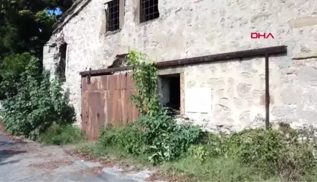 Sarıyer'de definecilerin talan ettiği kilise havadan görüntülendi