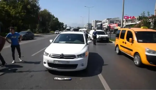 Antalya yayaya kapalı yoldan geçmek isterken hastanelik oldu