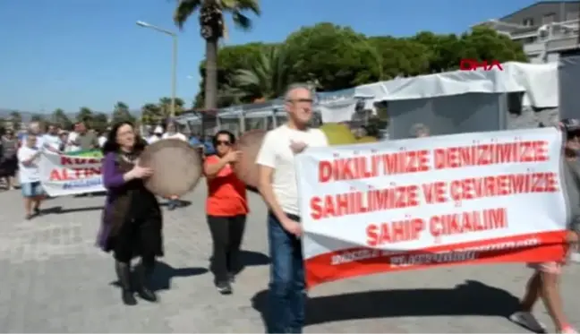 İzmir dikili'de doğa için miting yapıldı